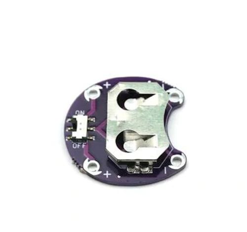 LilyPad Coin Cell Battery Holder with on/off switch for CR2032 batteries